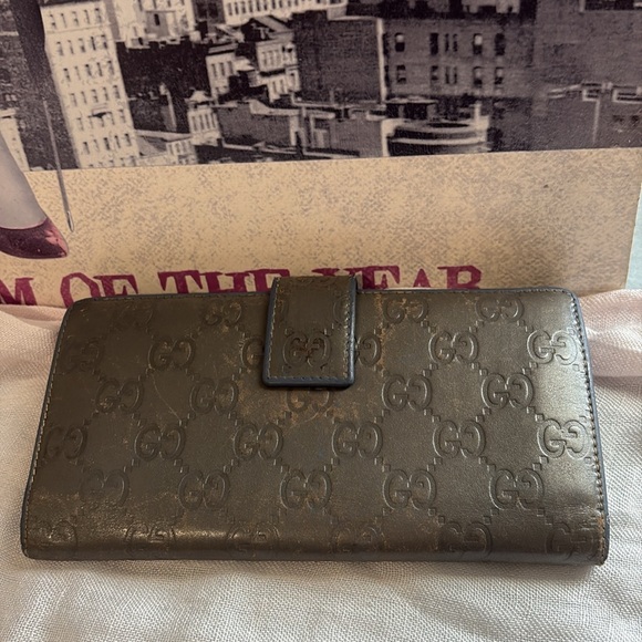 Gucci Guccissima gray leather Wallet - Picture 2 of 10